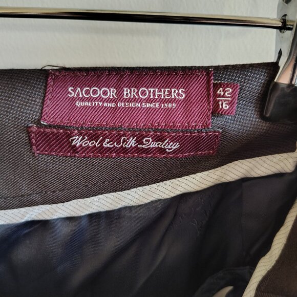 Sacoor Brothers Wool Silk A-Line Knee-Length Skirt size EU 42 / UK 14 / US 12 - Picture 8 of 12